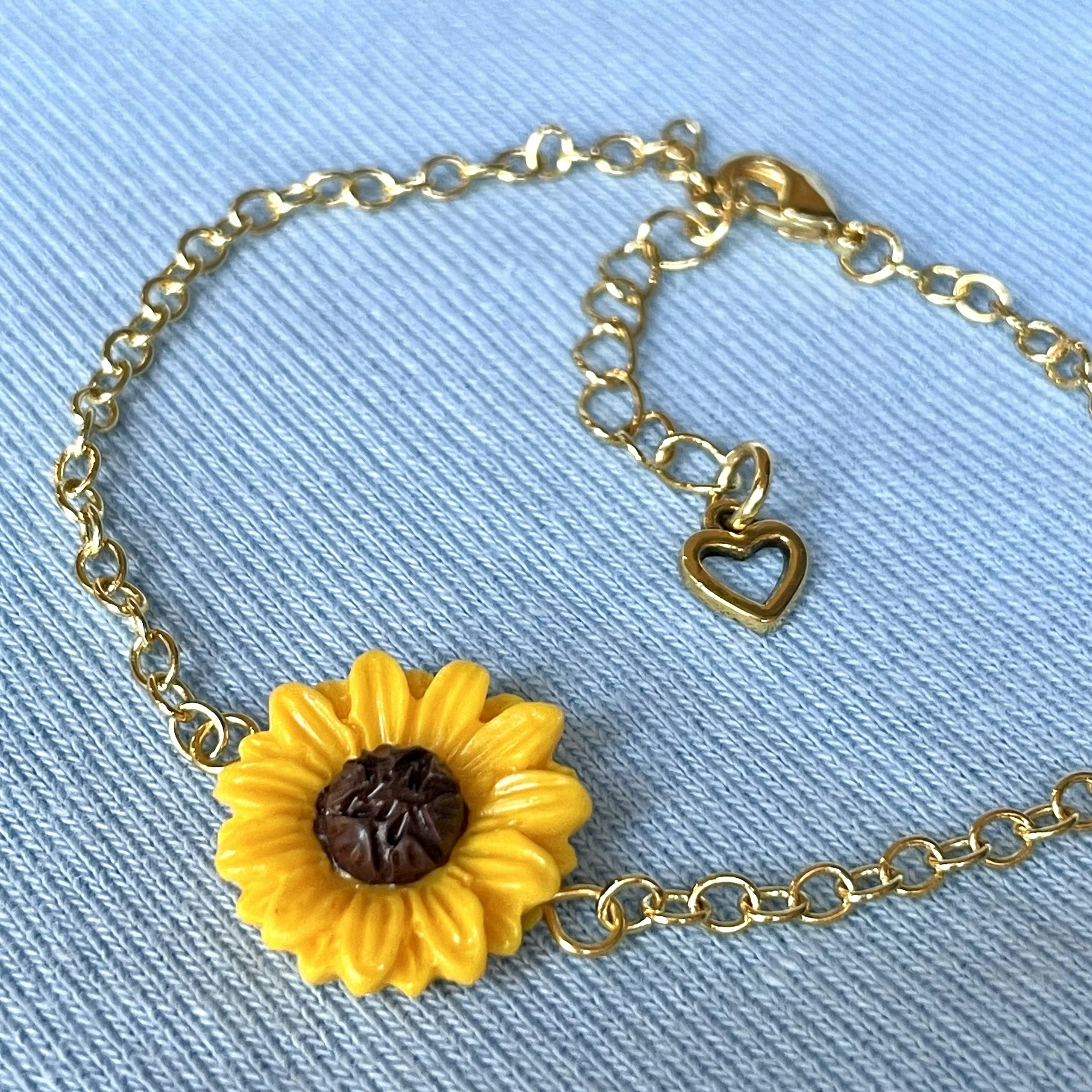 Sunflower Solitaire Bracelet Silver/Gold