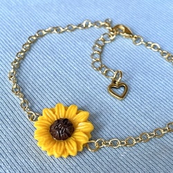 Sunflower Solitaire Bracelet Silver/Gold