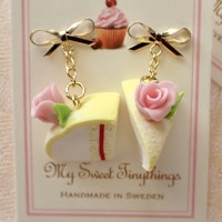 Princess Cake Twisted Bow Yellow/Pink/Green 1 pair