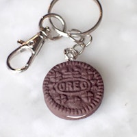 Oreo Cookie Key Chain Silver/Gold
