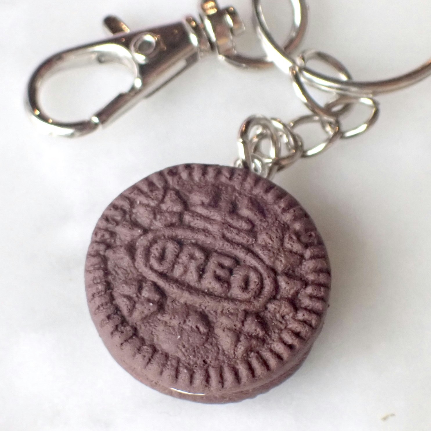 Oreo Cookie Key Chain Silver/Gold