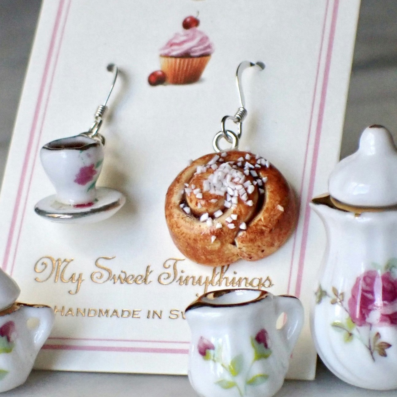 Espresso with Cinnamon Bun Earrings