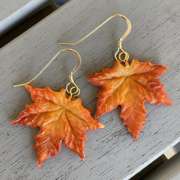 Autumn Leaves Silver Earrings