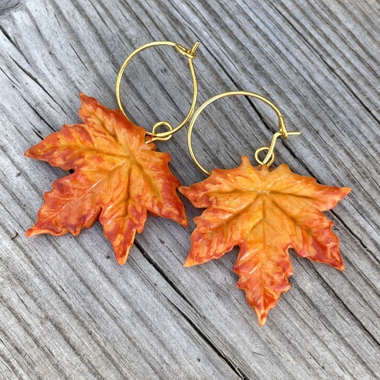Autumn Leaves Silver Earrings