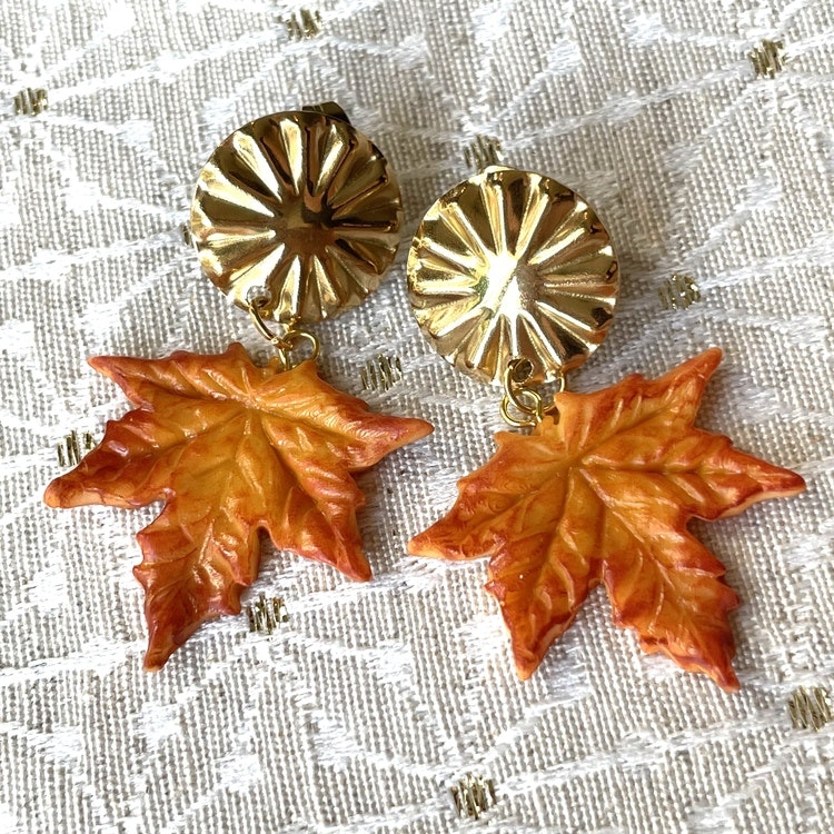 Autumn Leaves Silver Earrings