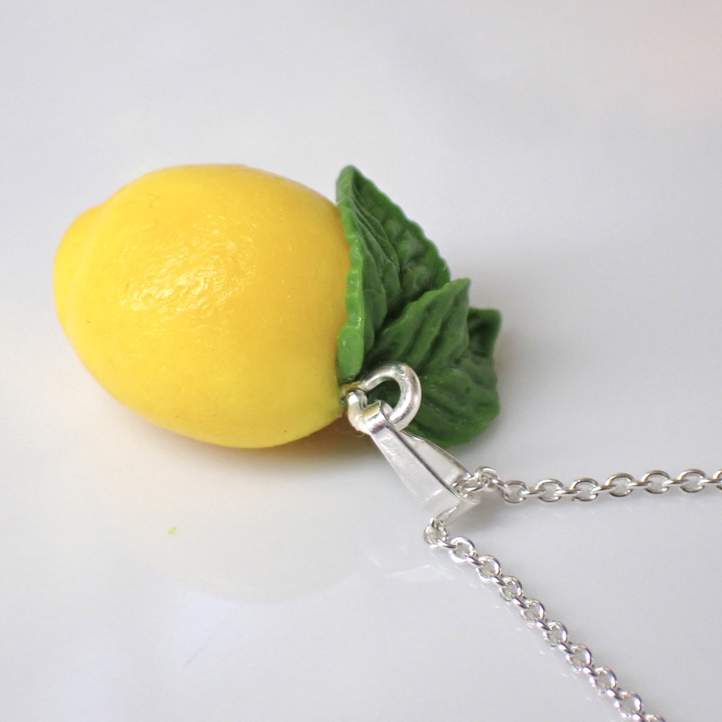 Citron halsband silver/guld