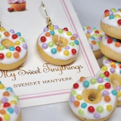 Rainbow donuts with/without pearl silver/gold