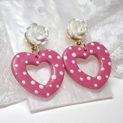 Dotted valentine med ros 1 par