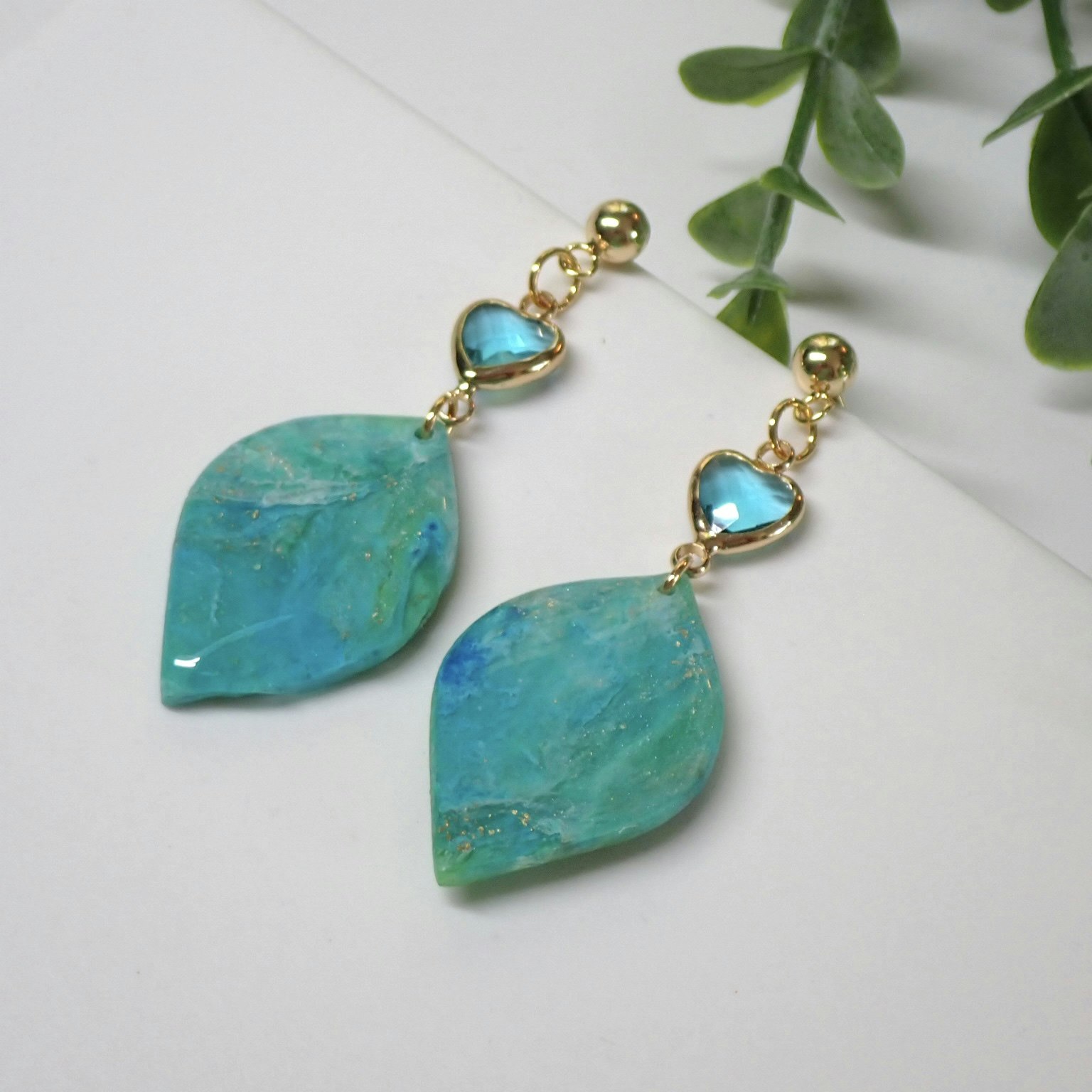 Livia Crystal Heart Blue