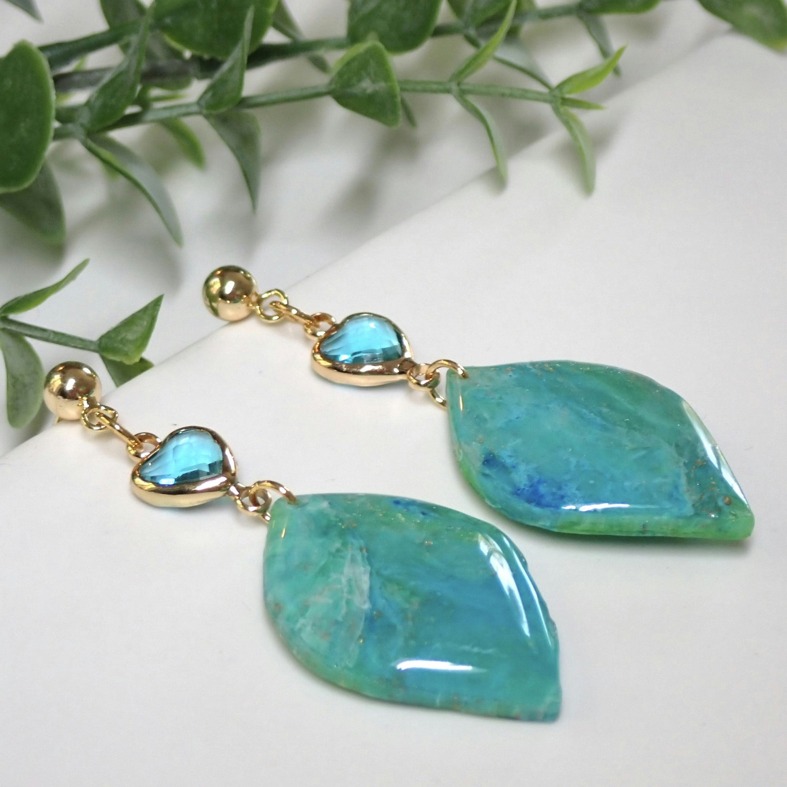 Livia Crystal Heart Blue