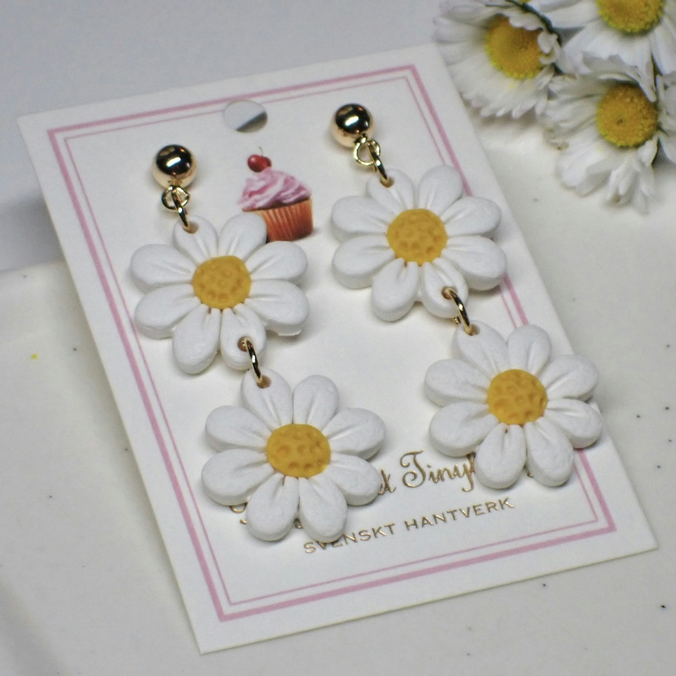 Daisy prästkragar single/double guld/silver