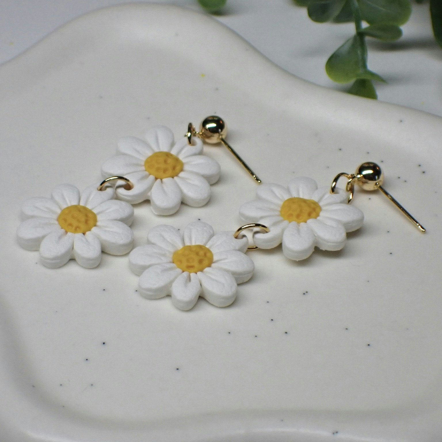 Daisy prästkragar single/double guld/silver
