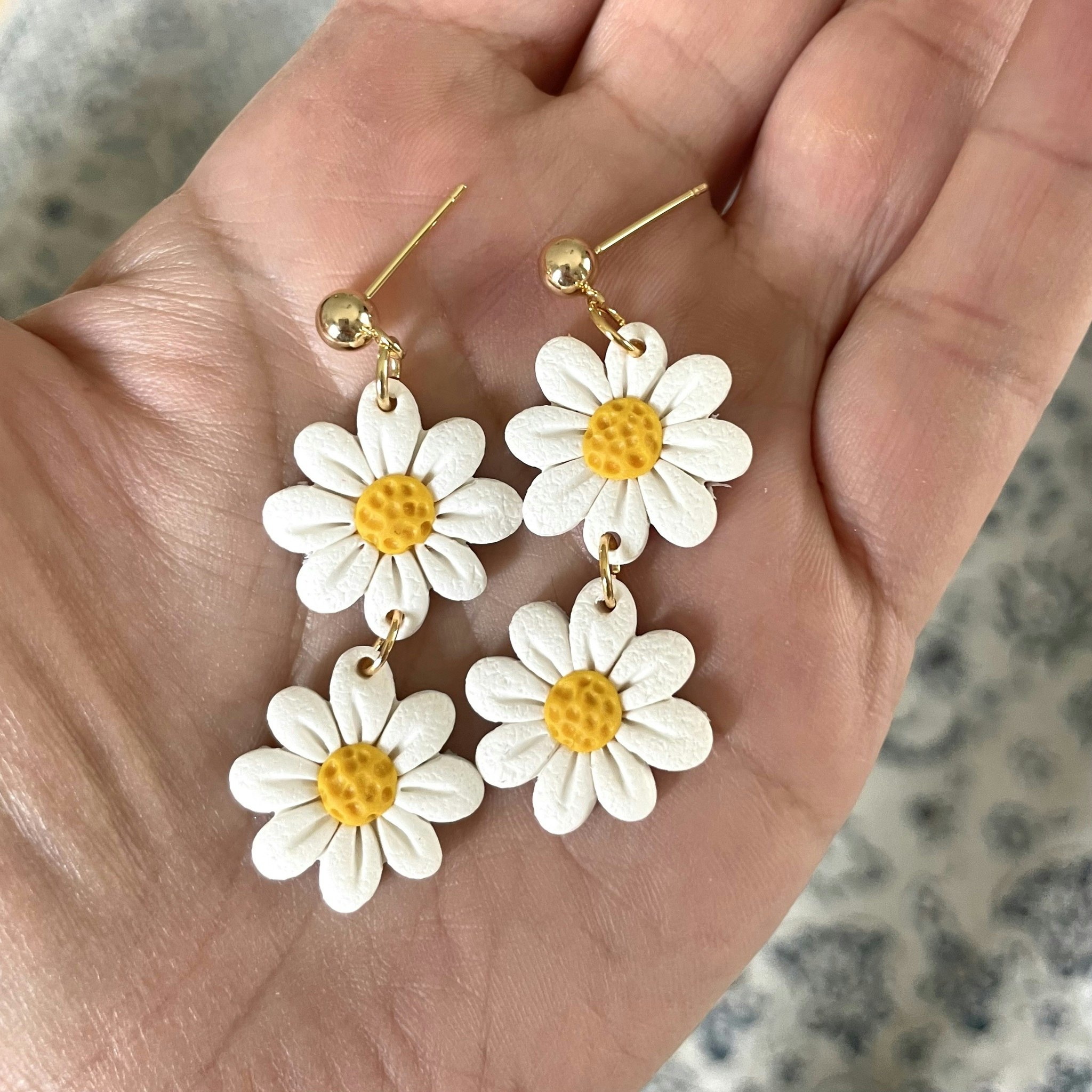 Daisy prästkragar single/double guld/silver