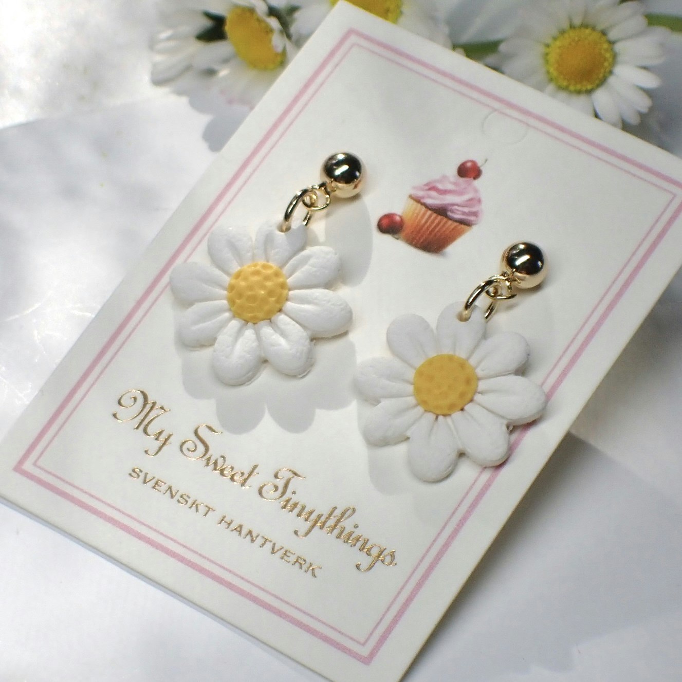 Daisy prästkragar single/double guld/silver