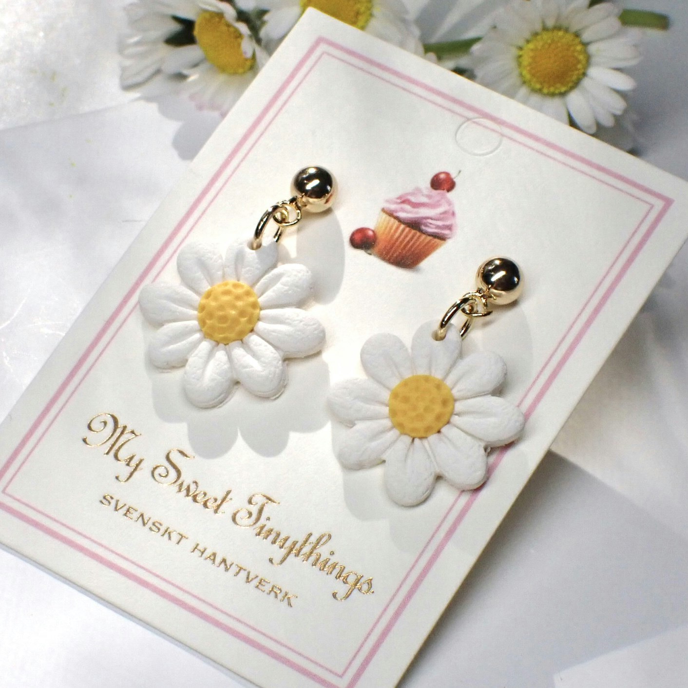 Daisy prästkragar single/double guld/silver