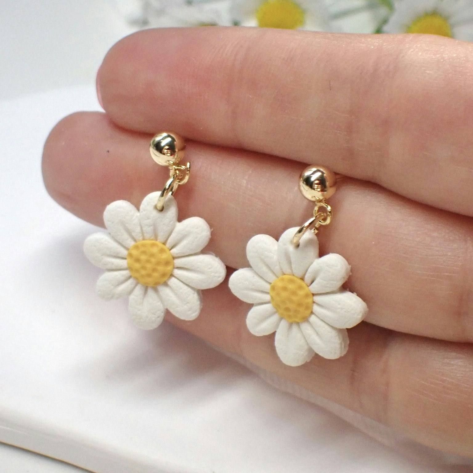 Daisy prästkragar single/double guld/silver