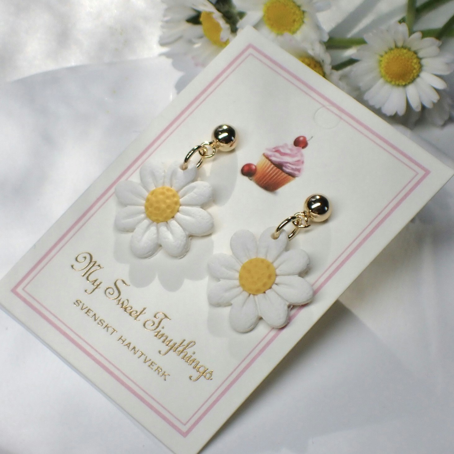 Daisy prästkragar single/double guld/silver