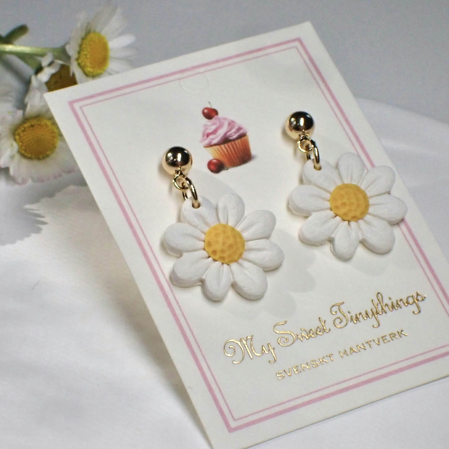 Daisy prästkragar single/double guld/silver