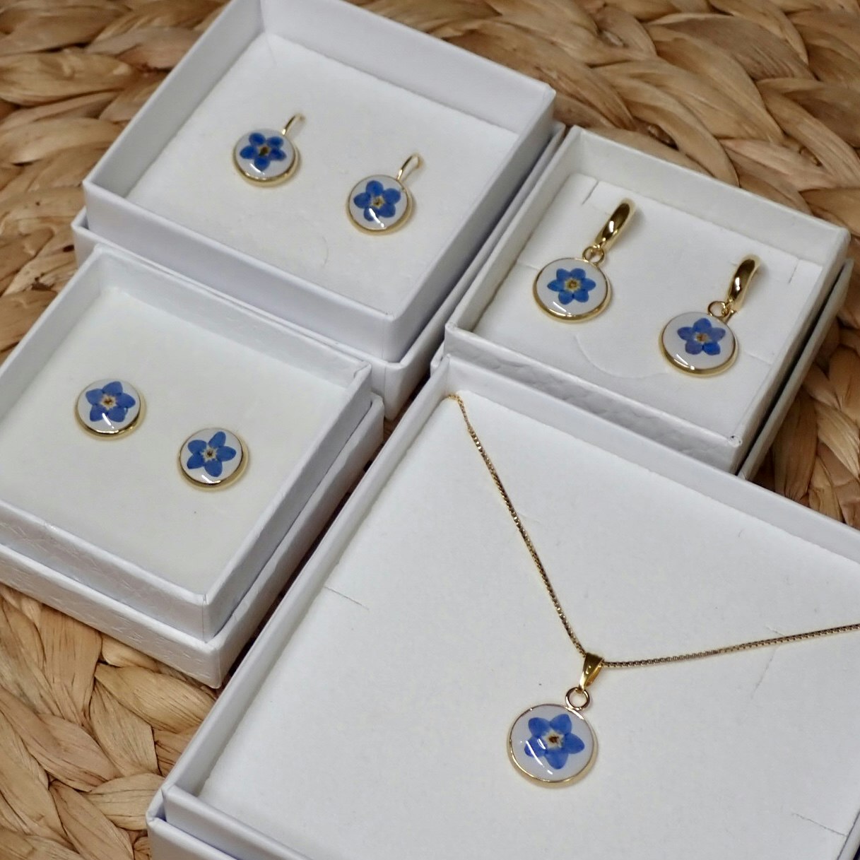 Förgätmigej No. 2 Örhängen studs