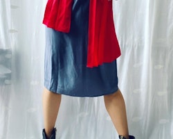 Fransk vintage sidenklänning - 80-tal och powerkänsla