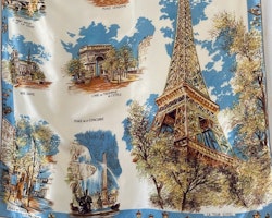 Vintage scarf med Parismotiv