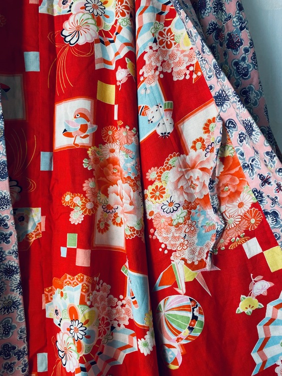 Japansk kimono - vändbar