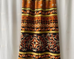 Vintage kjol i gult och orange
