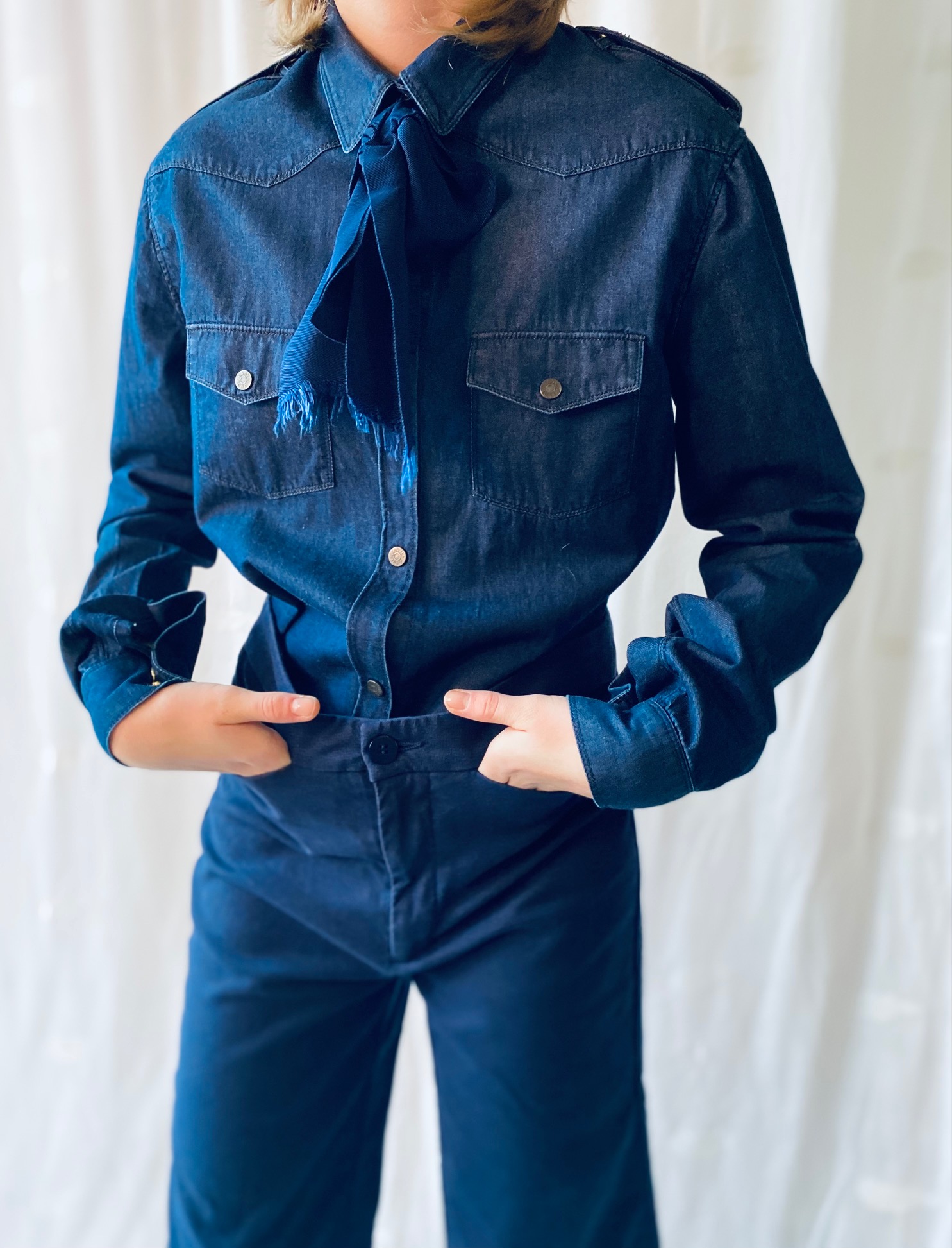 Lanvin + Acne: jeansskjorta med rosett