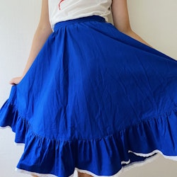 Vintage kornblå kjol