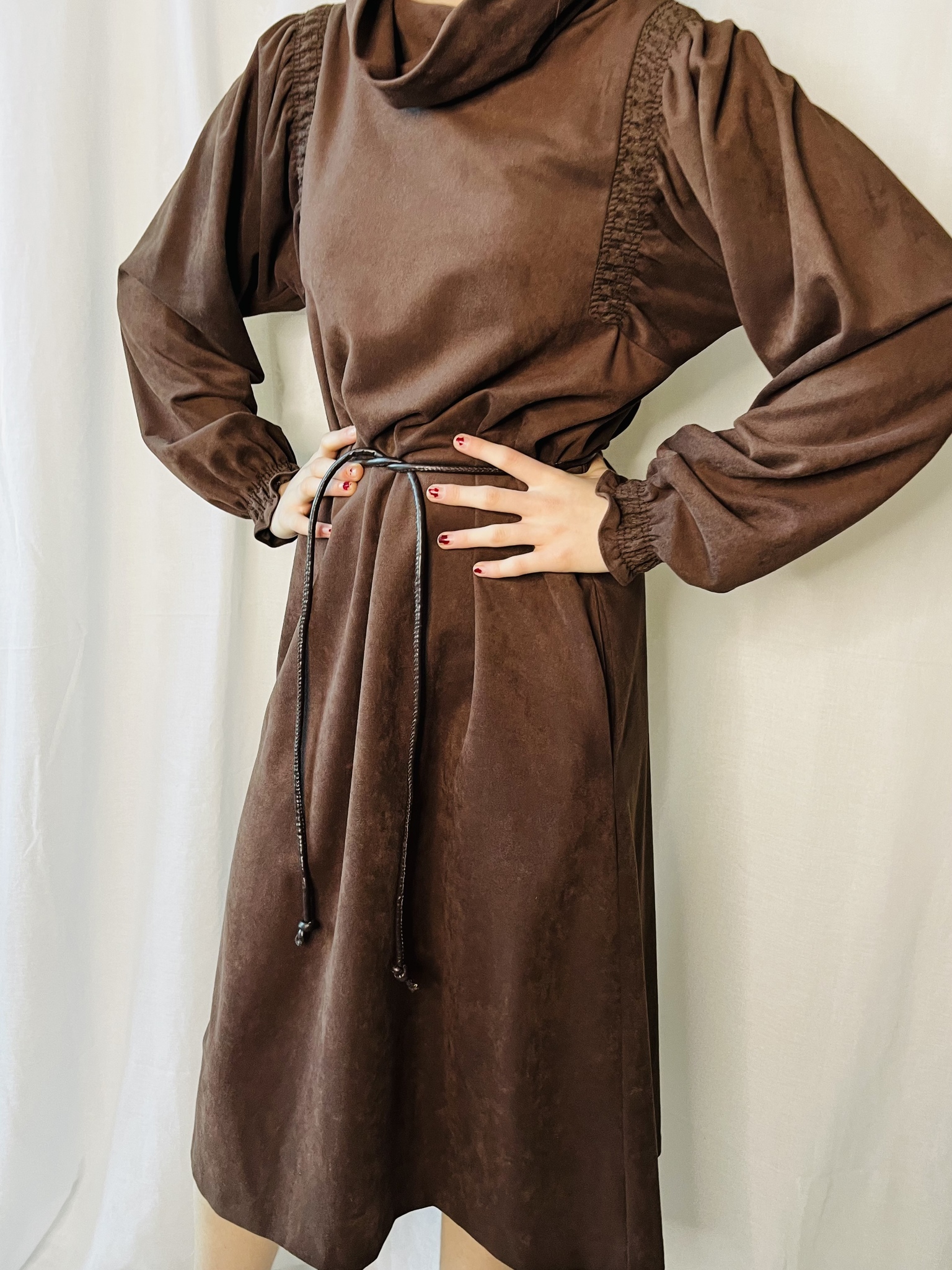 Vintage brun klänning