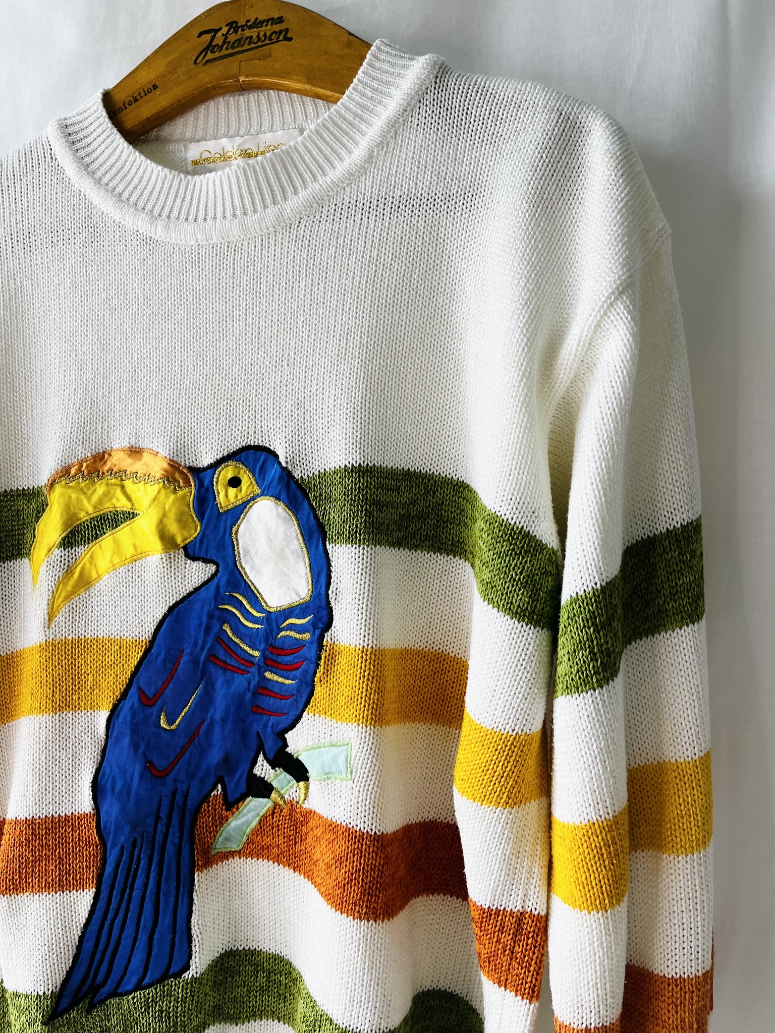 Vintage tröja med papegoja