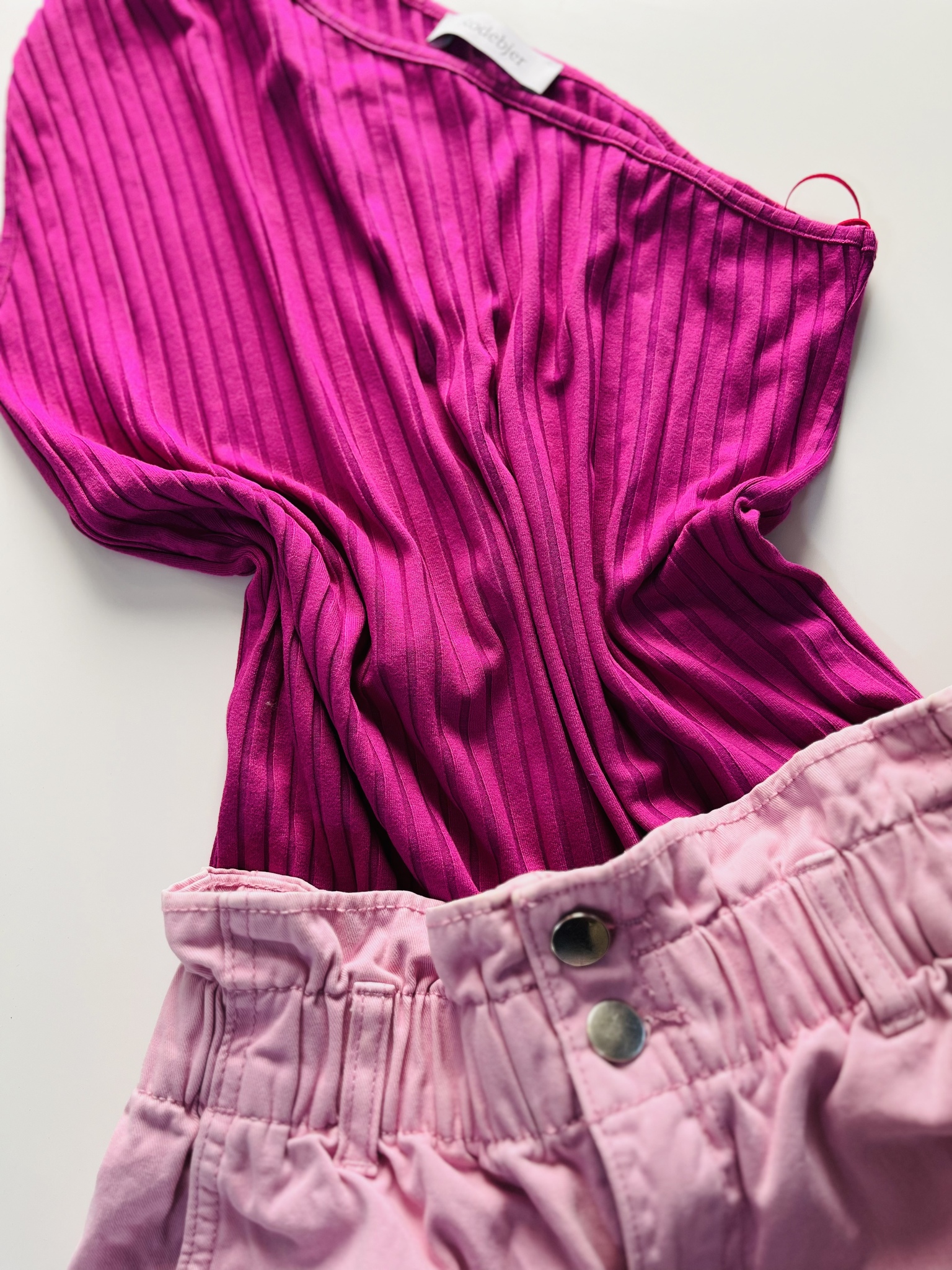 Shorts med resårmidja - rosa