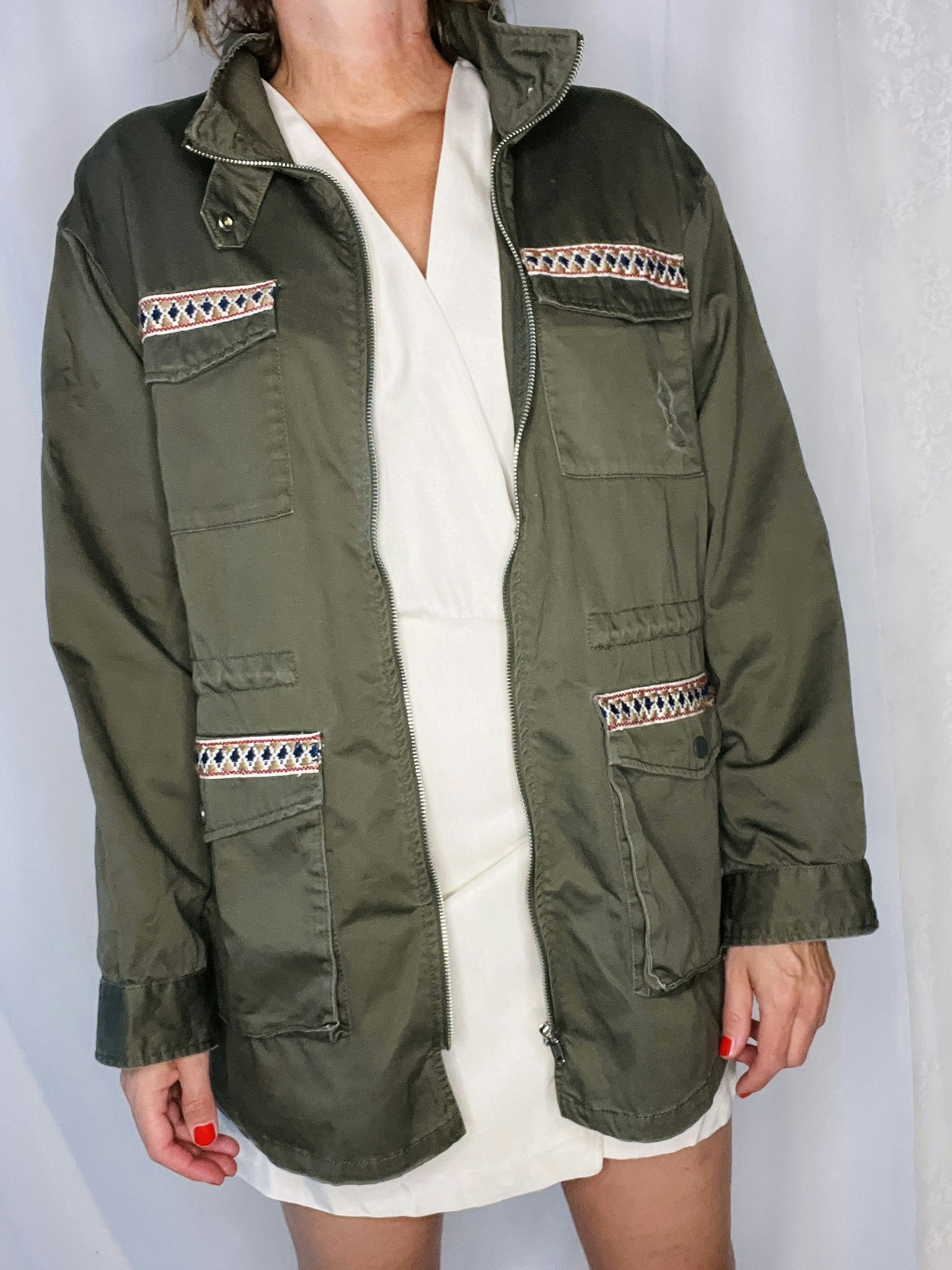 Armyjacket med broderier