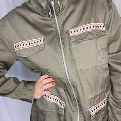 Armyjacket med broderier