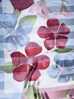 Vintage scarf - rosa, grå med blommor