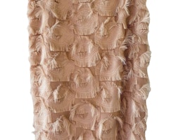 Fransig puderrosa kjol