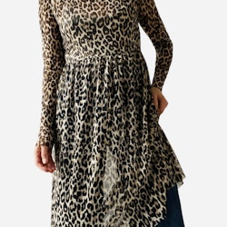 Semitransparent leo-klänning