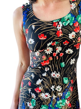 Vintage blommig klänning