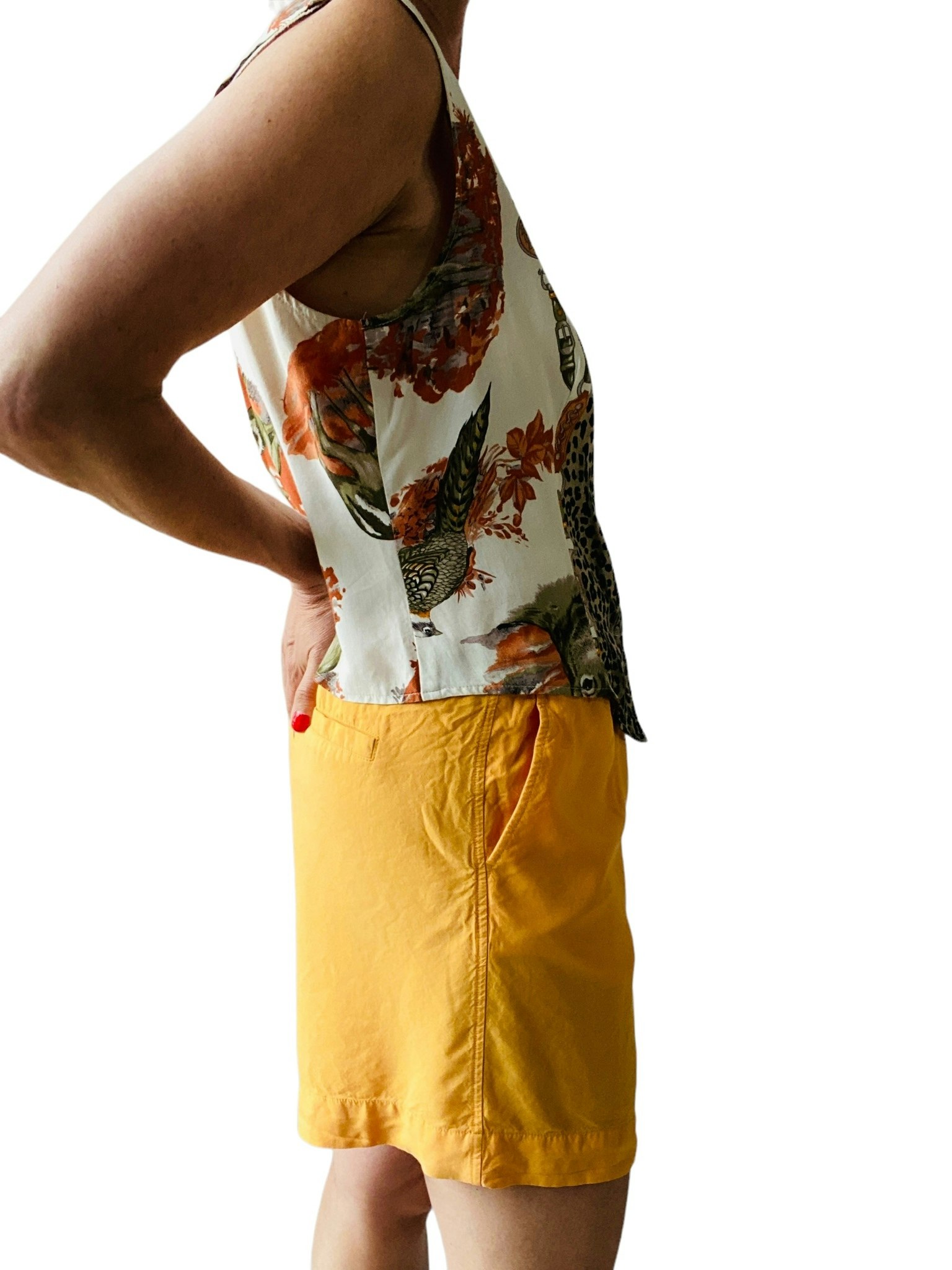 Brandgula shorts