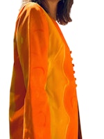 Vintage orange-gul lång kavaj