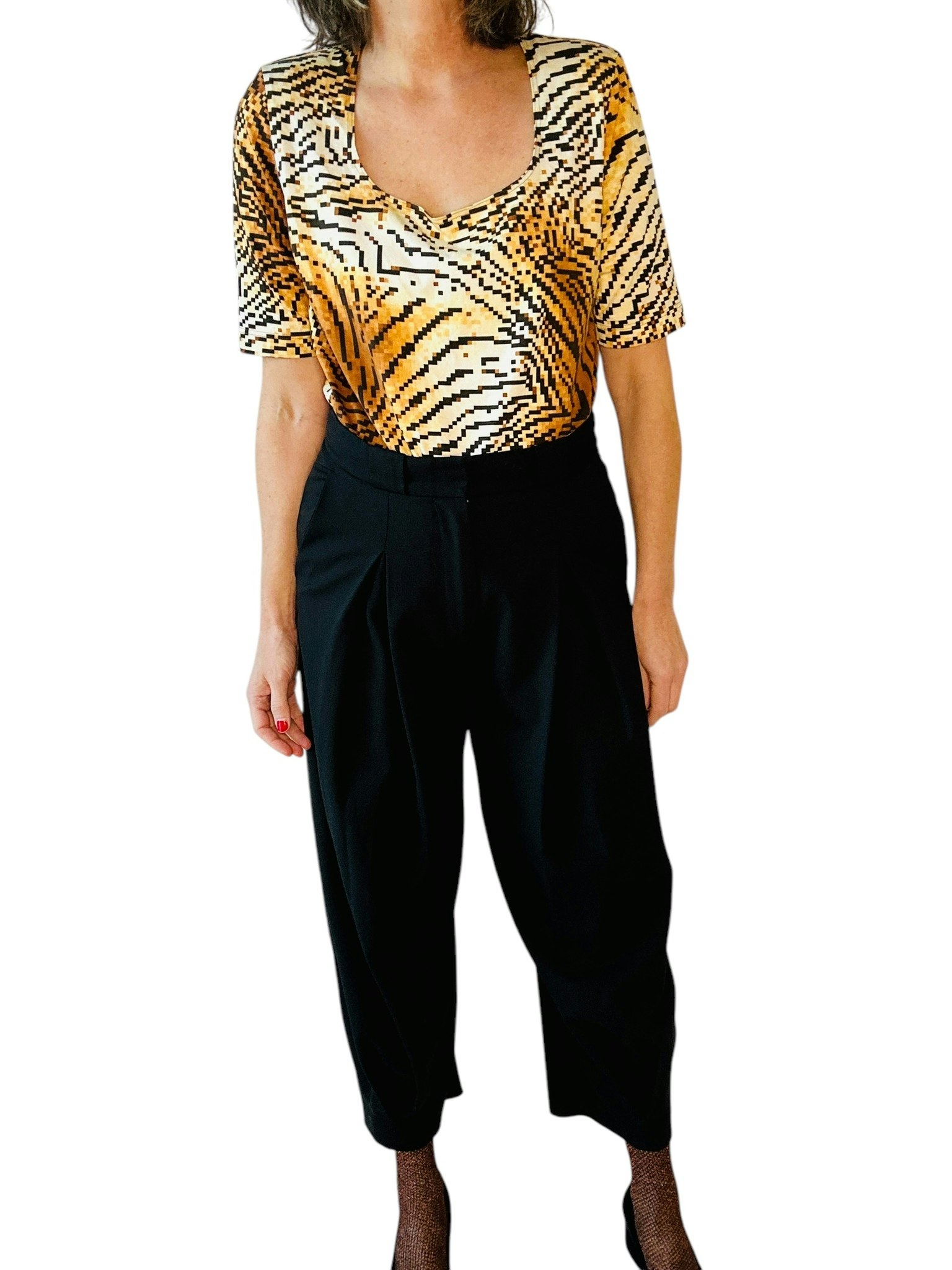 Escada tigermönstrad topp