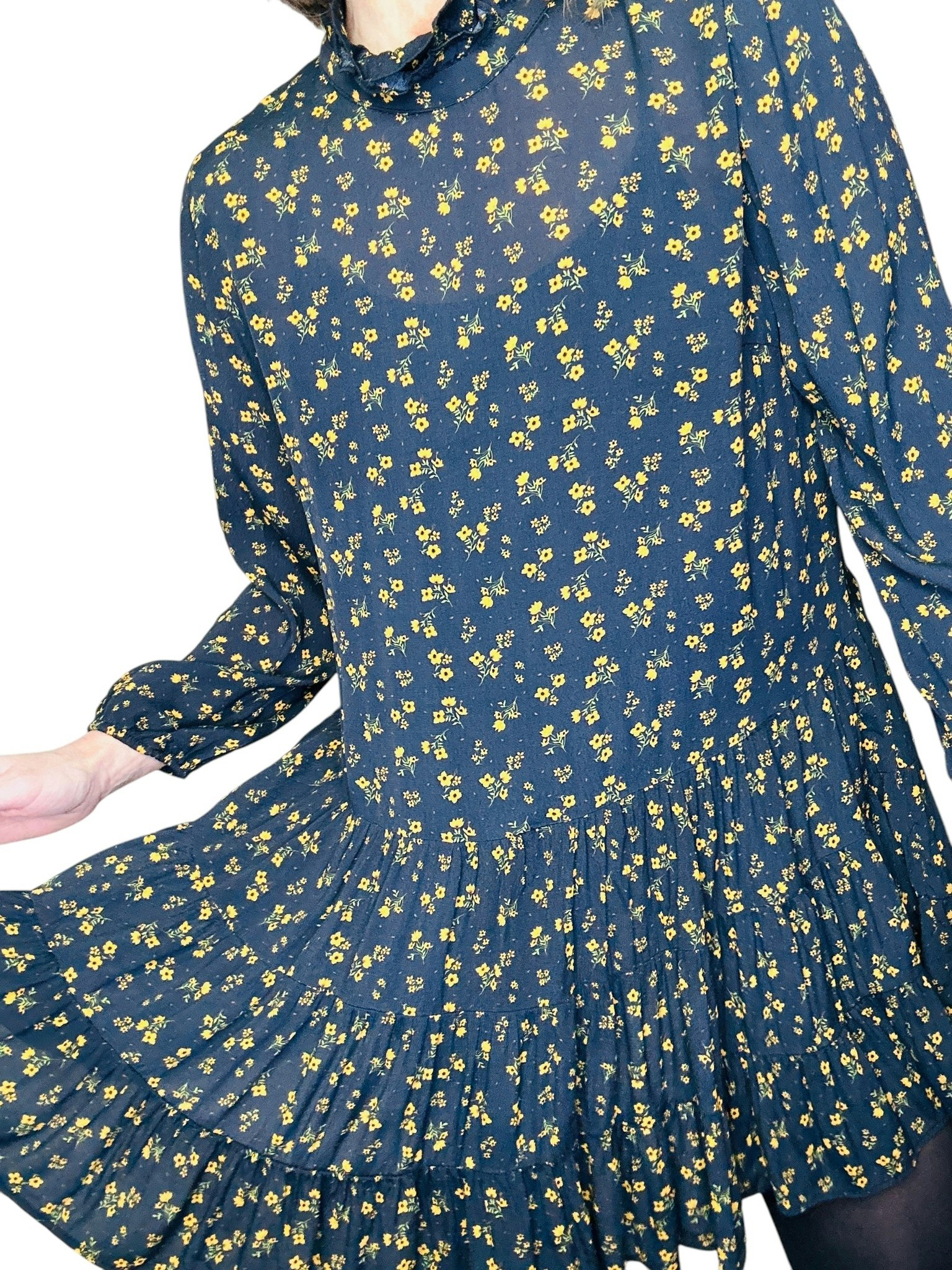 Boho-klänning med små blommor