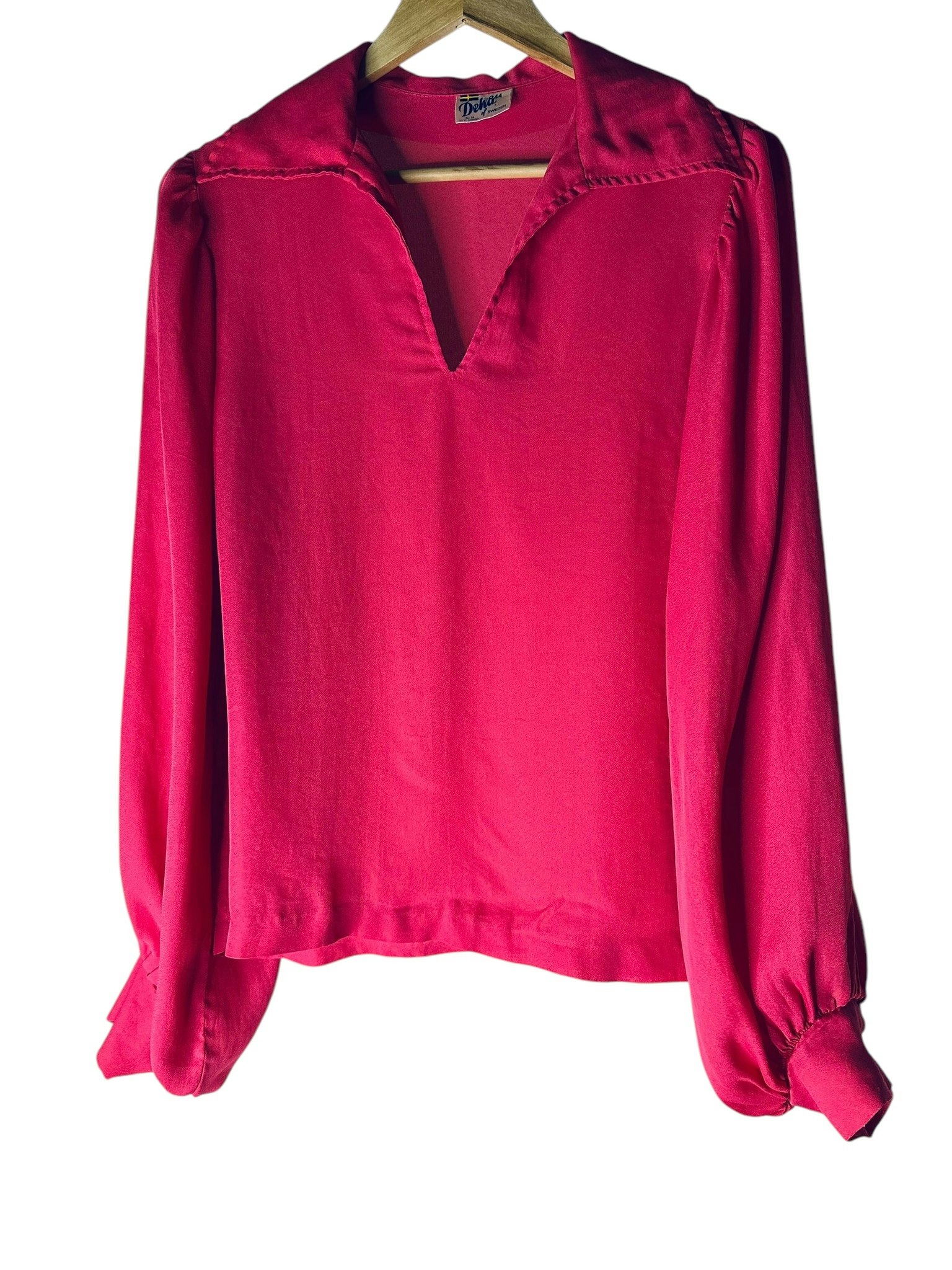Vintage blus med ballongärmar