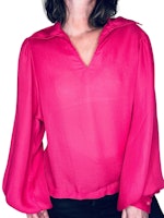 Vintage blus med ballongärmar