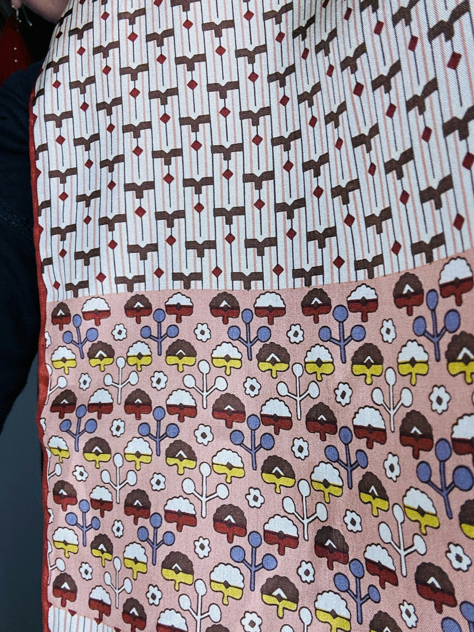 Vintage avlång sidenscarf