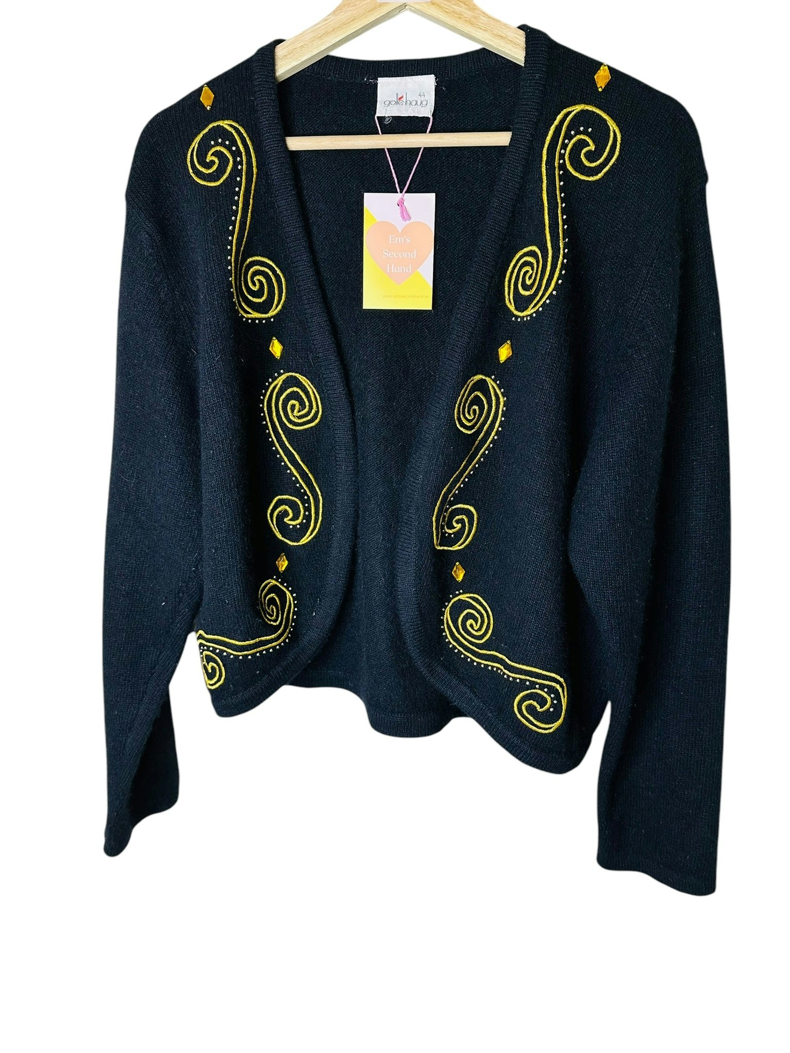 Vintage kofta i ull/angora