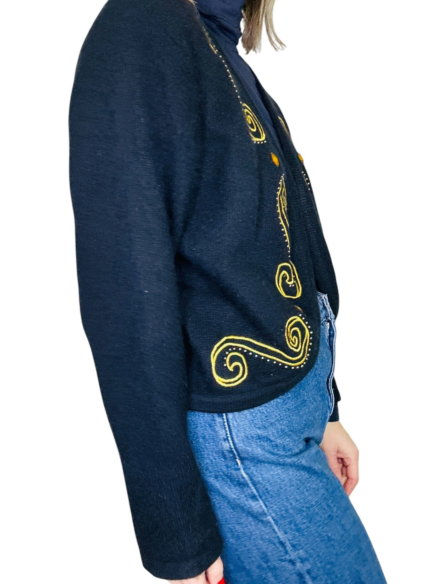 Vintage kofta i ull/angora