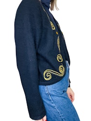 Vintage kofta i ull/angora