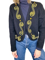 Vintage kofta i ull/angora