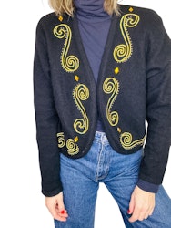 Vintage kofta i ull/angora
